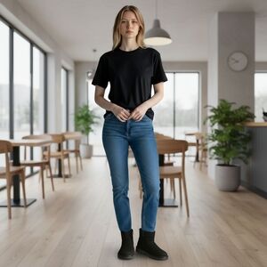 Universal Thread Black Suede Ankle Boots